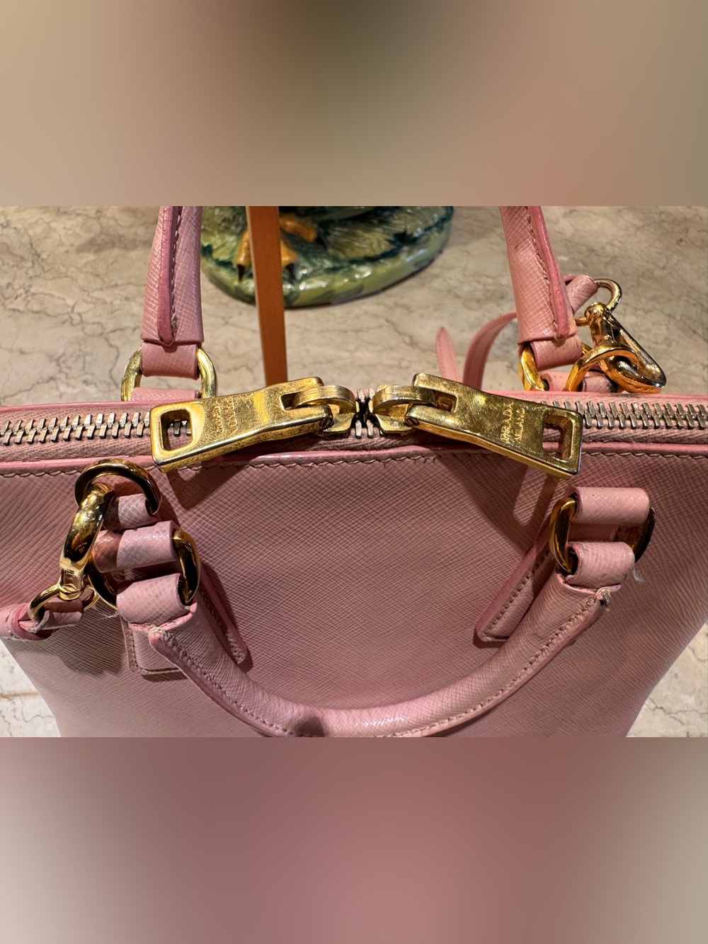 Prada Small Pink Promenade Bag, Gold Hardware - Picture 4 of 16